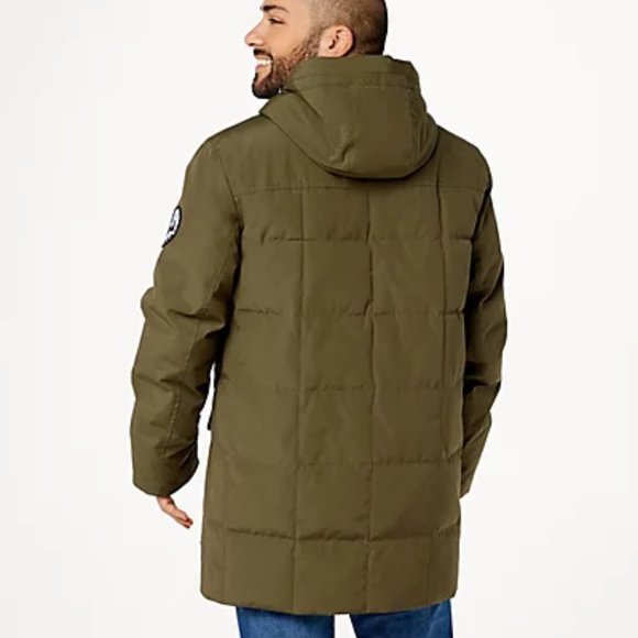 Arctic Expedition Green Quilted Down Hooded Coat - Picture 2 of 7